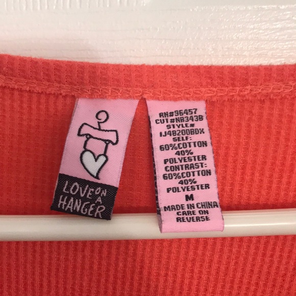 Love On a Hanger long sleeve, waffle, swoop neck - Picture 4 of 4